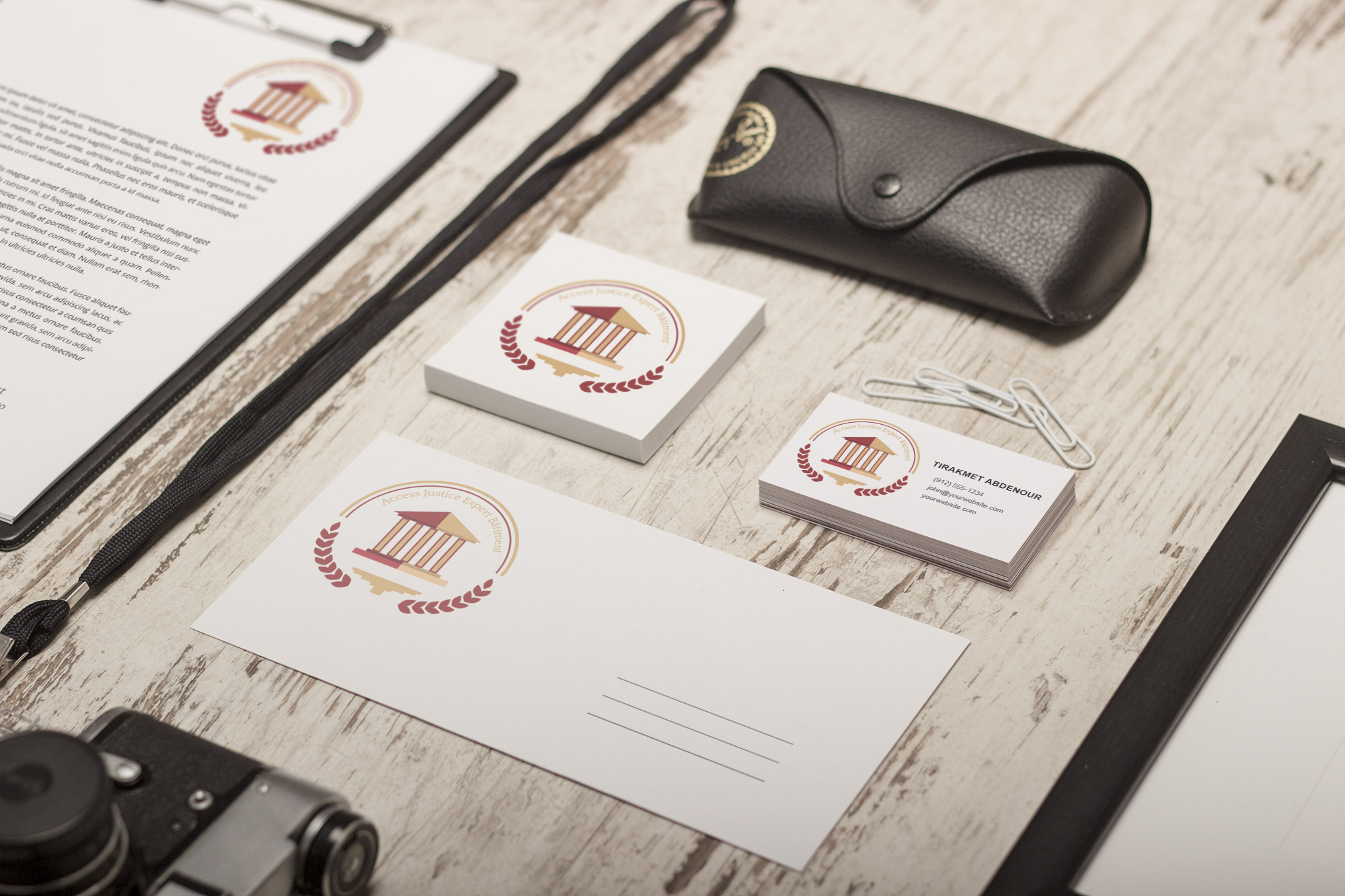 Branding expert judiciaire construction logo