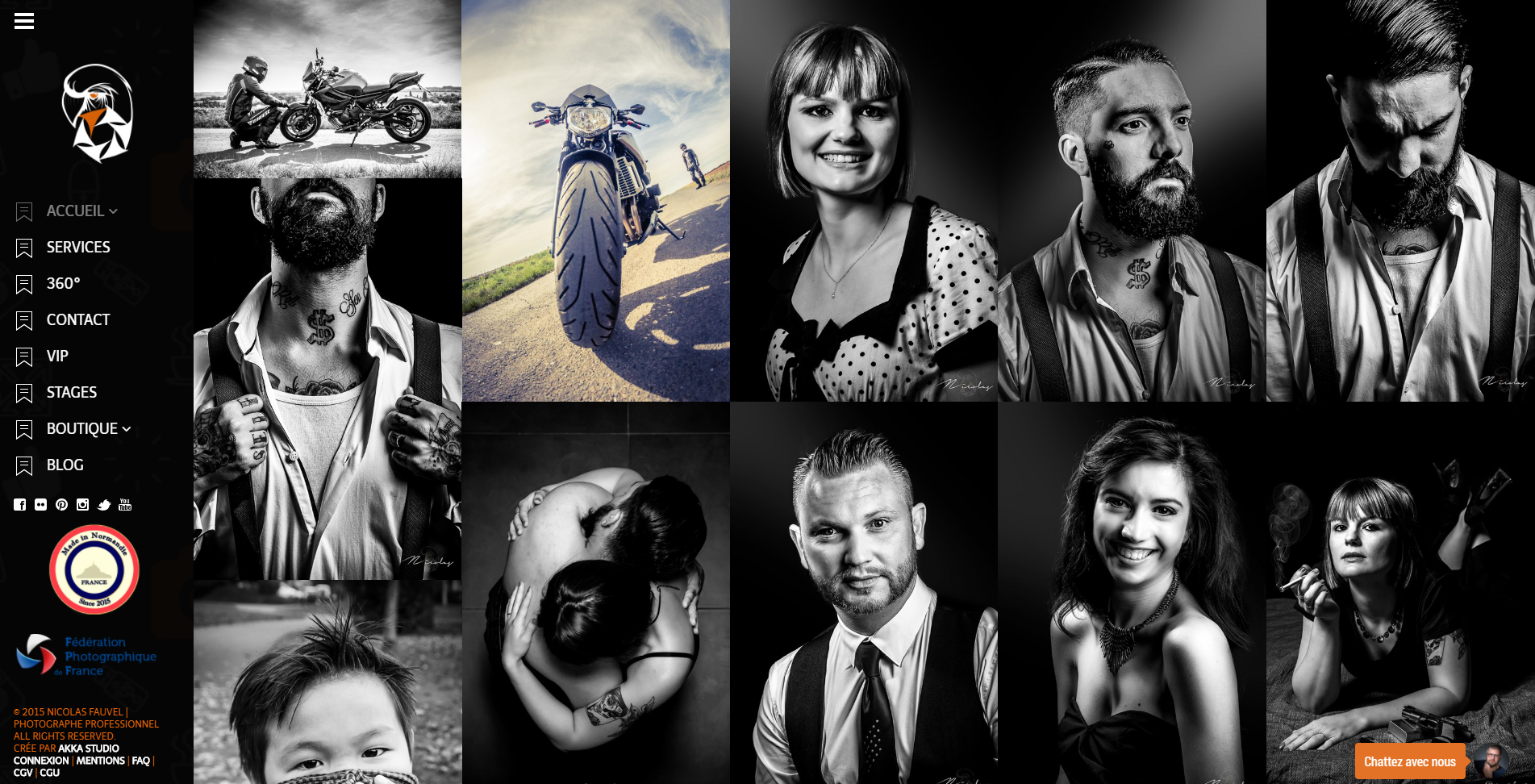 Site photographe Site web photographe NF Nexus Studio
