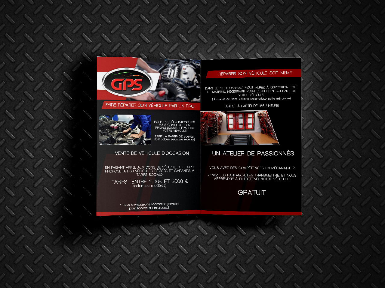 Flyer garage solidaire verso Nexus Studio